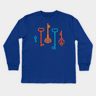 Pumpkin Keys Kids Long Sleeve T-Shirt